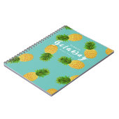 Ananas Aqua Notizblock (Linke Seite)
