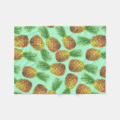 Ananas Aquarell 2 Fleecedecke (Vorderseite (Horizontal))