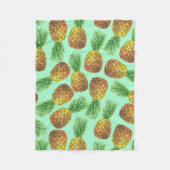 Ananas Aquarell 2 Fleecedecke (Vorderseite)