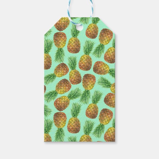 Ananas Aquarell 2 Geschenkanhänger (Vorderseite)