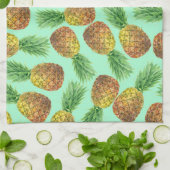 Ananas Aquarell 2 Geschirrtuch (Gefaltet)