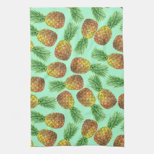 Ananas Aquarell 2 Geschirrtuch (Vertikal)