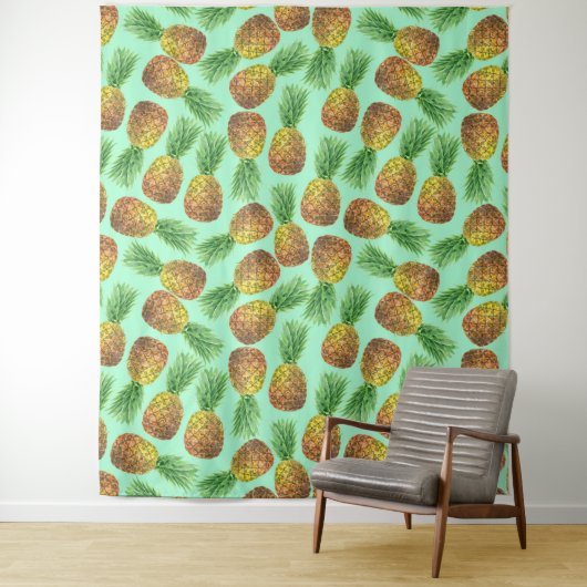 Ananas Aquarell 2 Wandteppich (Beispiel)