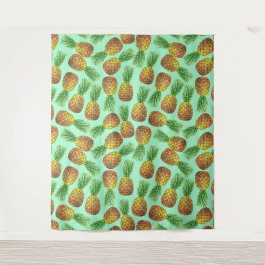 Ananas Aquarell 2 Wandteppich (Vorderseite)