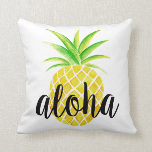 Ananas-Aquarell-Aloha tropischer Sommer Kissen