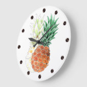 Ananas, Aquarell. Große Wanduhr (Winkel)