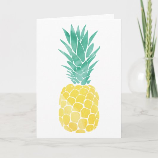 Ananas-Aquarell-Gruß-Karte (freier Raum nach Karte (Vorderseite)