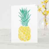 Ananas-Aquarell-Gruß-Karte (freier Raum nach Karte (Gelbe Blume)