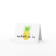 Ananas-Aquarell hawaiischer mahalo iā ʻoe Dank
