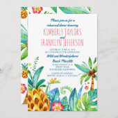 Ananas-Aquarell-Probe Einladung (Vorne/Hinten)