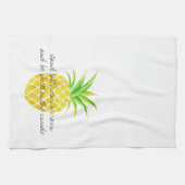 Ananas-Aquarell-Stand-hohe Abnutzung eine Krone Handtuch (Horizontal)