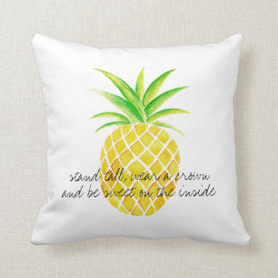 Ananas-Aquarell-Stand-hohe Abnutzung eine Krone Kissen