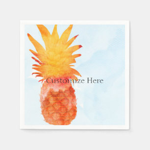 Ananas Aquarell Tropische Sommerparty Serviette