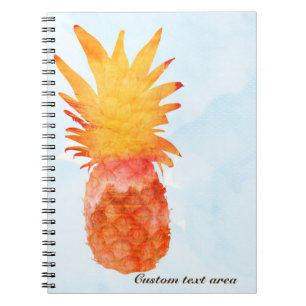 Ananas-Aquarell-tropisches Zeitschriften-Notizbuch Notizblock