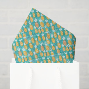 Ananas Aquarelldruck Seidenpapier
