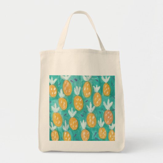 Ananas Aquarelldruck Tragetasche (Vorne)