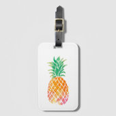 Ananas-Aquarellfrucht Gepäckanhänger (Vorderseite Vertikal)