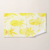 Ananas, Aquarellgelb Badhandtuch Set (Handtuch)