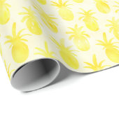 Ananas, Aquarellgelb Geschenkpapier (Rolleneckpunkt)