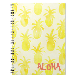 Ananas, Aquarellgelb Notizblock