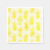 Ananas Aquarellgelbes Muster Serviette (Vorderseite)