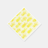 Ananas Aquarellgelbes Muster Serviette (Ecke)