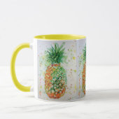 Ananas Aquarellmalerei Tasse (Links)