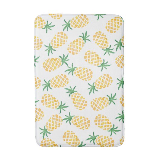 Ananas-Aquarellmatte Badematte (Vorderseite Vertikal)