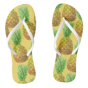 Ananas-Aquarellmuster Badesandalen
