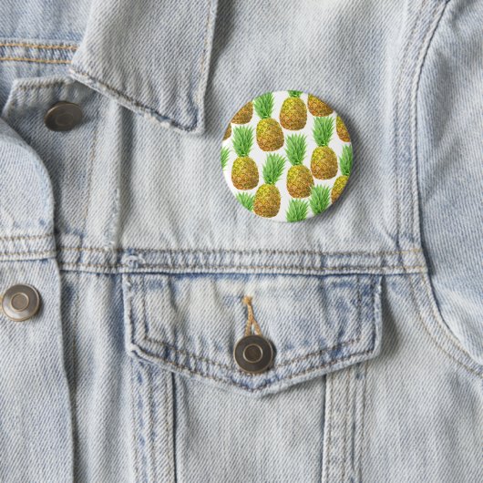 Ananas-Aquarellmuster Button (Beispiel)