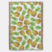 Ananas-Aquarellmuster Decke (Vorderseite Vertikal)