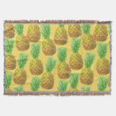 Ananas-Aquarellmuster Decke (Vorderseite)