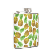 Ananas-Aquarellmuster Flachmann (Rechts)