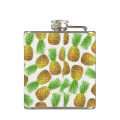 Ananas-Aquarellmuster Flachmann (Rückseite)