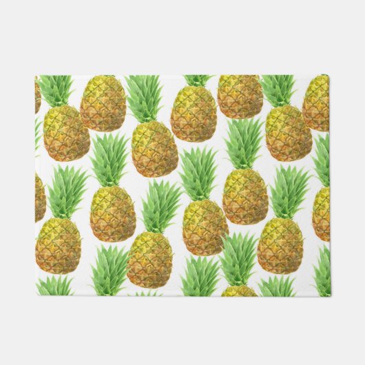 Ananas-Aquarellmuster Fußmatte (Vorderseite)
