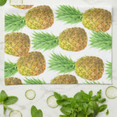 Ananas-Aquarellmuster Geschirrtuch (Gefaltet)