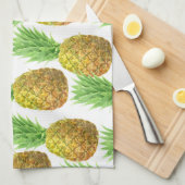 Ananas-Aquarellmuster Geschirrtuch (Viertel Falte)