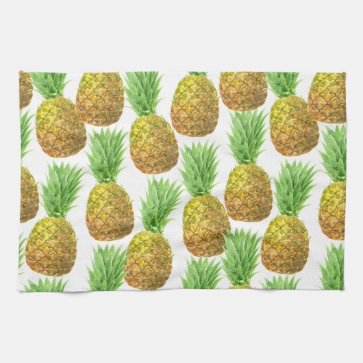 Ananas-Aquarellmuster Geschirrtuch (Horizontal)
