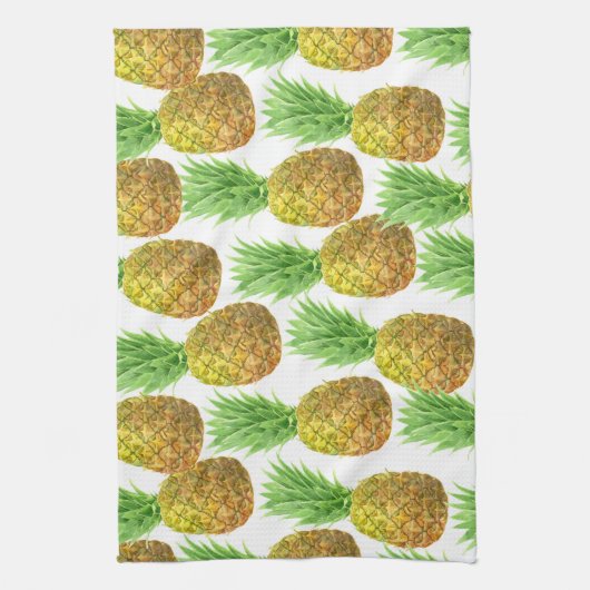 Ananas-Aquarellmuster Geschirrtuch (Vertikal)