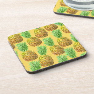 Ananas-Aquarellmuster Getränkeuntersetzer