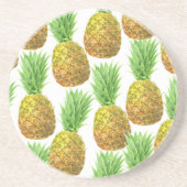 Ananas-Aquarellmuster Getränkeuntersetzer (Vorne)