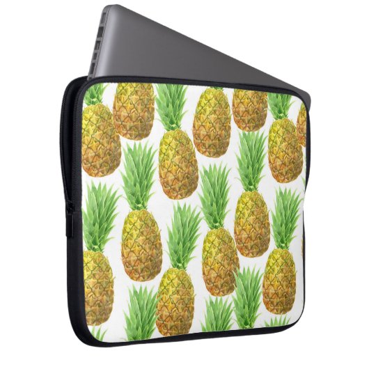 Ananas-Aquarellmuster Laptopschutzhülle (Vorne Rechts)