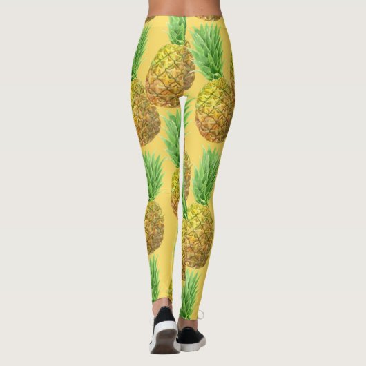 Ananas-Aquarellmuster Leggings (Rückseite)