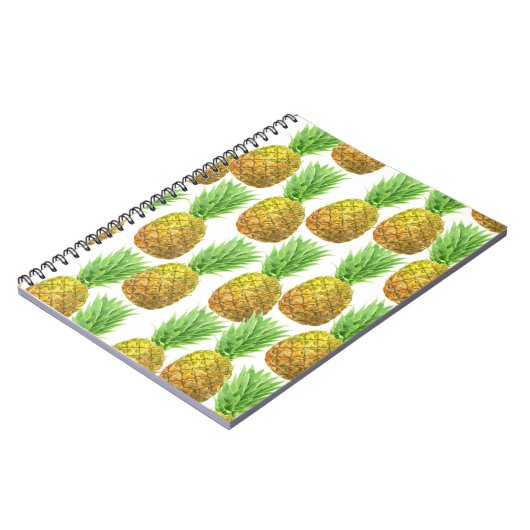 Ananas-Aquarellmuster Notizblock (Linke Seite)