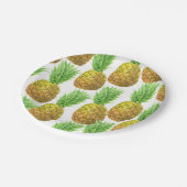 Ananas-Aquarellmuster Pappteller (Schrägansicht)
