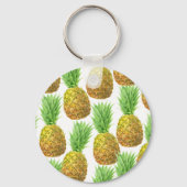 Ananas-Aquarellmuster Schlüsselanhänger (Vorderseite)