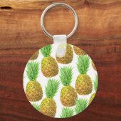 Ananas-Aquarellmuster Schlüsselanhänger (Vorderseite)