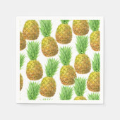 Ananas-Aquarellmuster Serviette (Vorderseite)