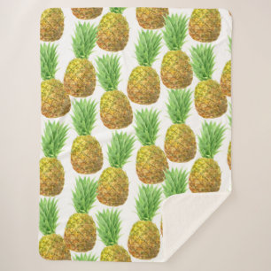 Ananas-Aquarellmuster Sherpadecke