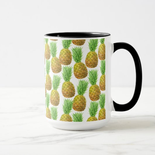 Ananas-Aquarellmuster Tasse (Rechts)